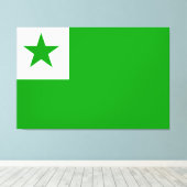 Esperanto-Flagge Leinwanddruck (Insitu (Holzboden))