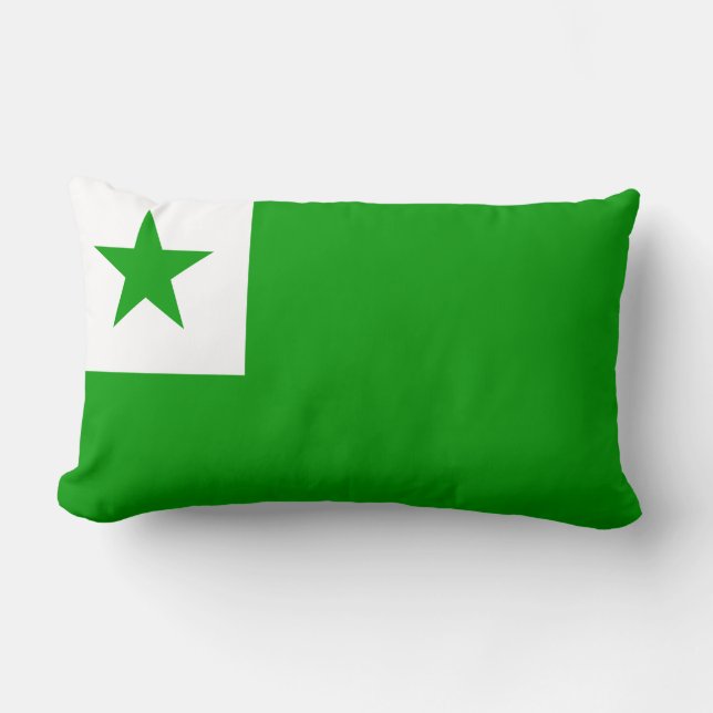 Esperanto-Flagge Lendenkissen (Vorderseite)