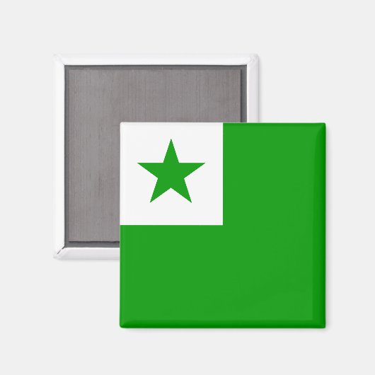 Esperanto-Flagge Magnet (Vorderseite/Rückseite)