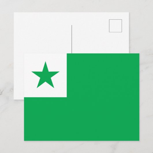 Esperanto-Flagge, Postkarte (Vorne/Hinten)