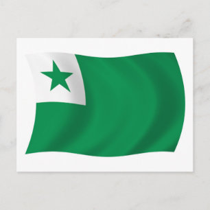 Esperanto-Flagge-Postkarte Postkarte