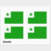 Esperanto-Flagge Rechteckiger Aufkleber (Blatt)