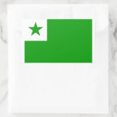 Esperanto-Flagge Rechteckiger Aufkleber (Tasche)