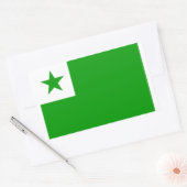 Esperanto-Flagge Rechteckiger Aufkleber (Umschlag)
