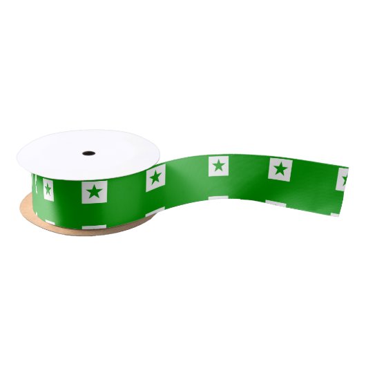 Esperanto-Flagge Satinband (Spule)