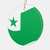 Esperanto-Flagge + Zamenhof Keramik Ornament (Links)