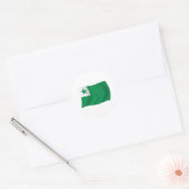 Esperanto-Flaggenaufkleber Runder Aufkleber (Umschlag)