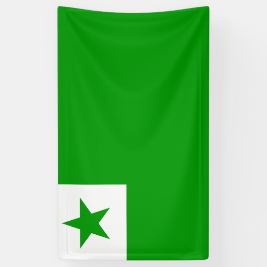 Esperanto-Flaggenbanner Banner (Vertikal)