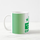 Esperanto Ĝentila kaj trankvila, kun koro EL oro, Kaffeetasse (Links)