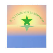Esperanto: Gerade der Anfang-Notizblock Notizblock (Vorderseite)