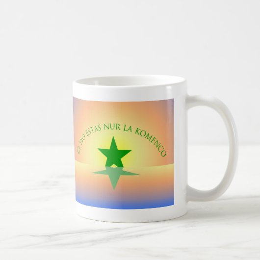 Esperanto: Gerade die Anfang-Tasse Kaffeetasse (Rechts)