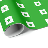 Esperanto: Grüne Flagge Geschenkpapier (Rolleneckpunkt)