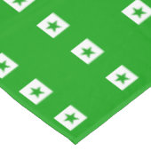 Esperanto: Grüne Flagge Tischdecke (Schrägansicht)
