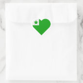 Esperanto Herzsticker koro Herz-Aufkleber (Tasche)
