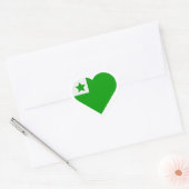 Esperanto Herzsticker koro Herz-Aufkleber (Umschlag)