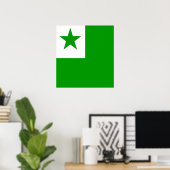 Esperanto Hochwertige Flagge Poster (Heimbüro)