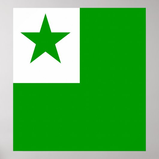 Esperanto Hochwertige Flagge Poster (Vorne)