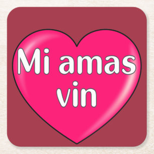 Esperanto - Ich Liebe Sie Rechteckiger Pappuntersetzer