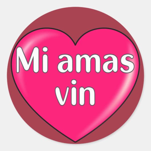 Esperanto - Ich Liebe Sie Runder Aufkleber (Vorderseite)