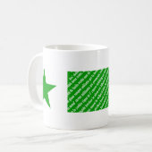 Esperanto-"La Espero" Flaggenbecher Kaffeetasse (Vorderseite Links)