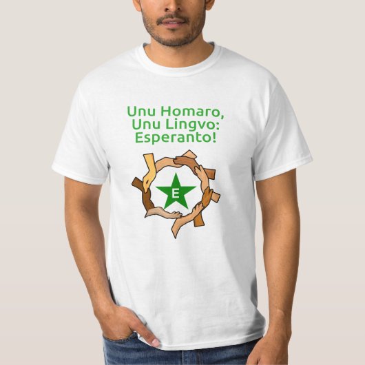 Esperanto mãos fundo incolor T-Shirt (Vorderseite)