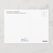 Esperanto: Mi fartas Knochen, Knöchel, Knöchel, Kn Postkarte (Rückseite)