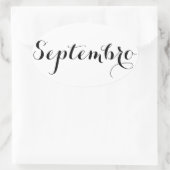 Esperanto-Monats-Sticker - Septembro (September) Ovaler Aufkleber (Tasche)