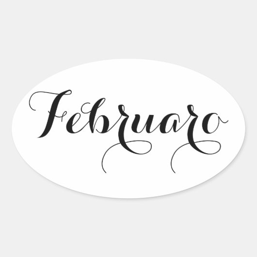 Esperanto Month Stickers - Februar (Februar) (Vorderseite)