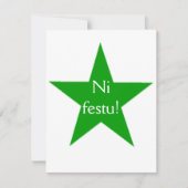 Esperanto: Ni festu! Einladung (Vorderseite)