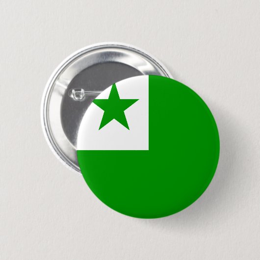 Esperanto-Qualitäts-Flagge Button (Vorne & Hinten)