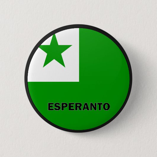 Esperanto Roundel Qualität Flagge Button (Vorderseite)