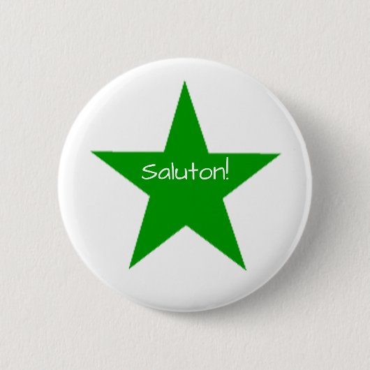 Esperanto: Saluton Button (Vorderseite)