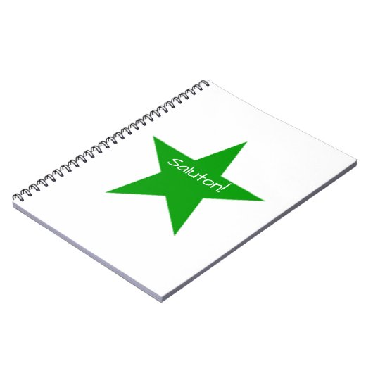 Esperanto: Saluton Notizblock (Linke Seite)