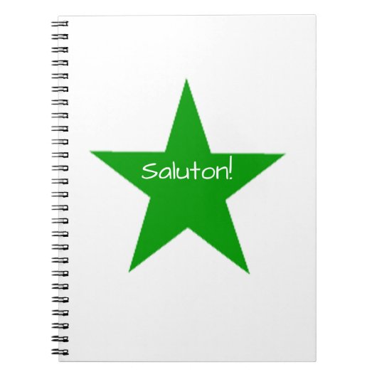 Esperanto: Saluton Notizblock (Vorderseite)