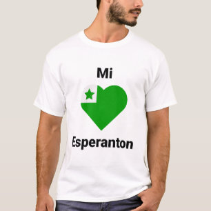 Esperanto T - Shirt Mi amas Esperanton