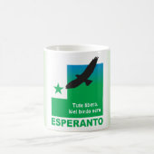 Esperanto/"Tute libera, Kiel birdo aera", Kaffeetasse (Mittel)