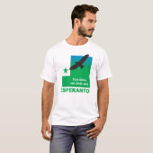Esperanto / "Tute libera, Kiel birdo aera", T-Shirt (Vorne ganz)