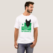Esperanto/"Vulpo mienon ŝanĝas,… " T-Shirt (Vorne ganz)