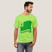 Esperanto wavy flag+text and zamenhof T-Shirt (Vorne ganz)