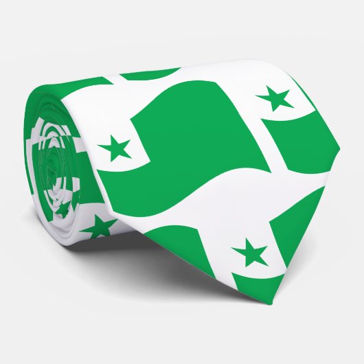 Esperanto-Wavy-Flagge, Krawatte (Gerollt)