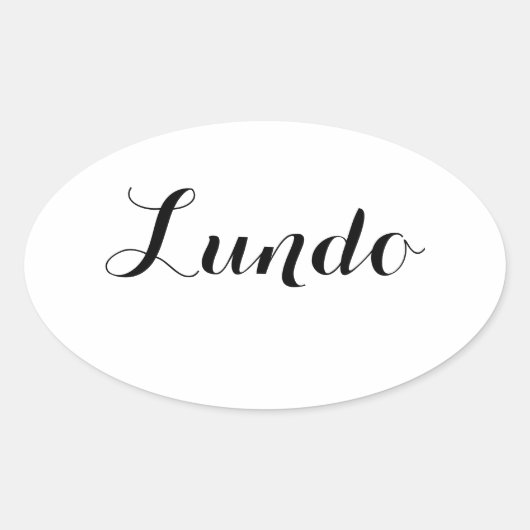 Esperanto Weekdays Stickers - Lundo (Montag) (Vorderseite)