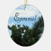 Esperanza - Hoffnung Keramik Ornament (Links)
