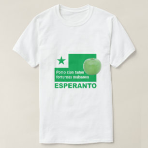 Esperatnto/"Pomo ĉiun tagon forturnas malsanon", T-Shirt