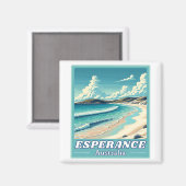 Esperität in Western Australien Retro Skyline Magnet (Vorderseite/Rückseite)