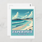 Esperität in Western Australien Retro Skyline Postkarte (Vorne/Hinten)
