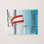 Espiguette Beach Frankreich Reiseplakat Puzzle (Horizontal)