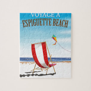 Espiguette Beach Frankreich Reiseplakat Puzzle