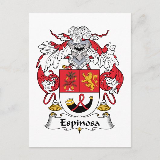 Espinosa-Familienwappen Postkarte (Vorderseite)