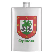 Espinosa Heraldic Shield Flachmann (Vorderseite)