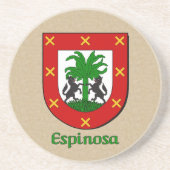 Espinosa Heraldic Shield Sandstein Untersetzer (Vorne)